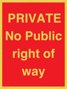 PRIVATE No Public right of way